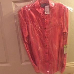 Brand new pink shimmer western shirt